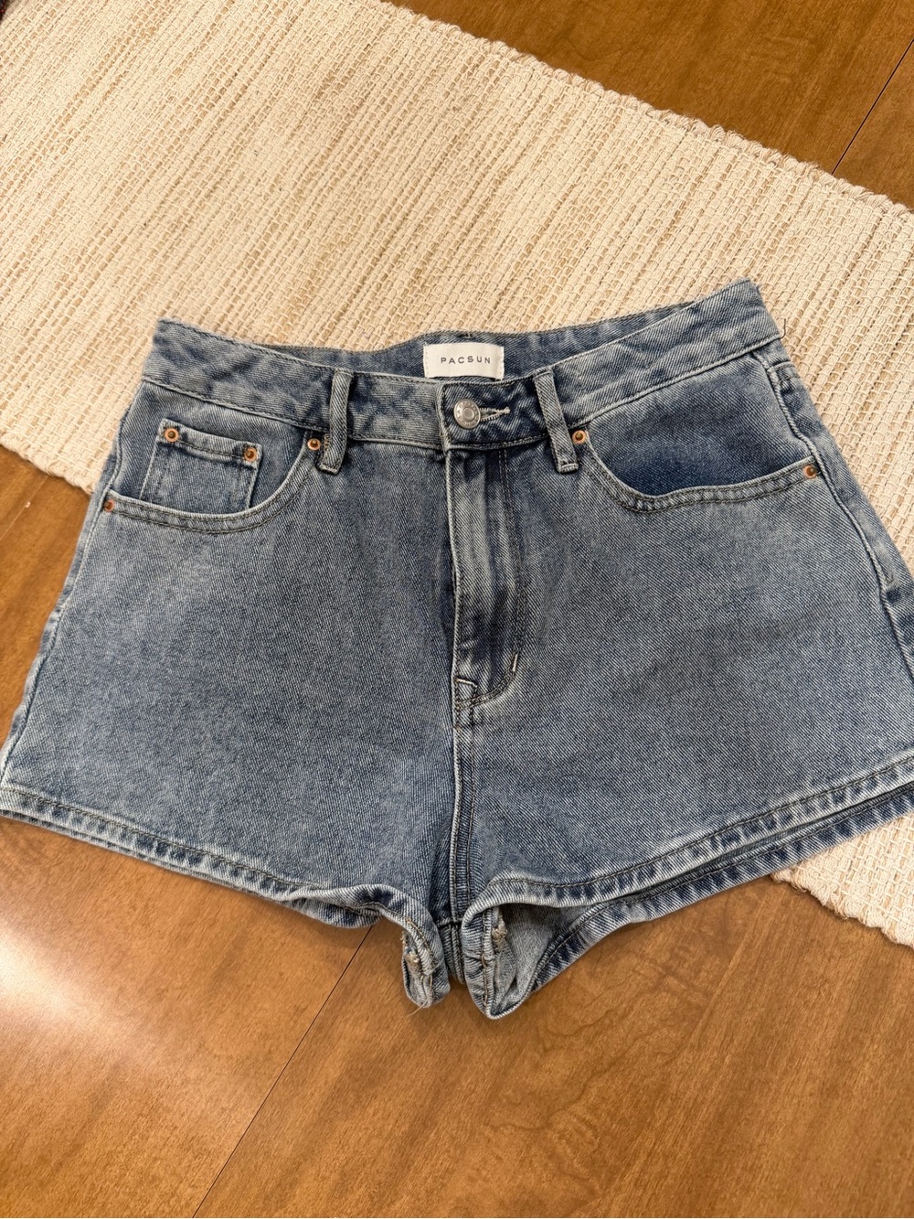 PacSun Women's Light Blue High-Rise Denim Shorts